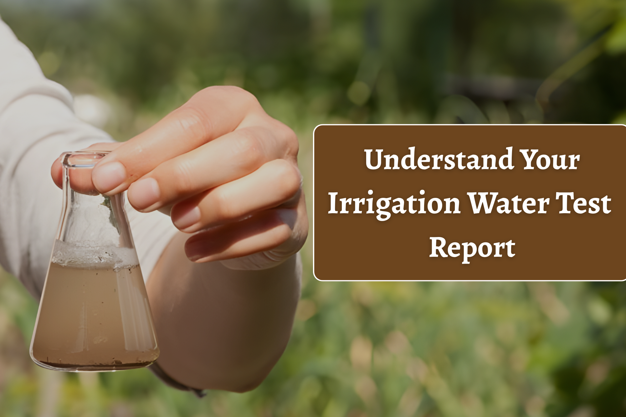 तुमचा सिंचन पाणी चाचणी अहवाल समजून घेणे